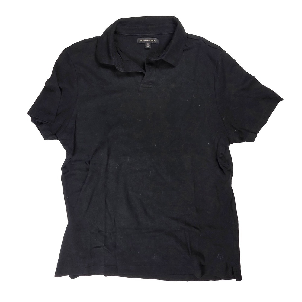 Banana Republic Black Polo Shirt Casual Short Sleeve Men's Size Medium